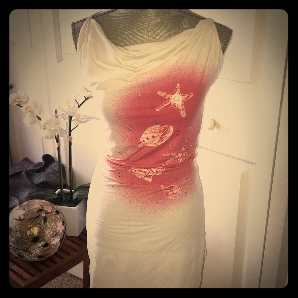 Authentic Versace Starfish and Seashells slipdress